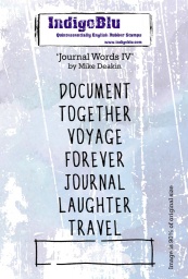 Journal Words IV A6 Red Rubber Stamp